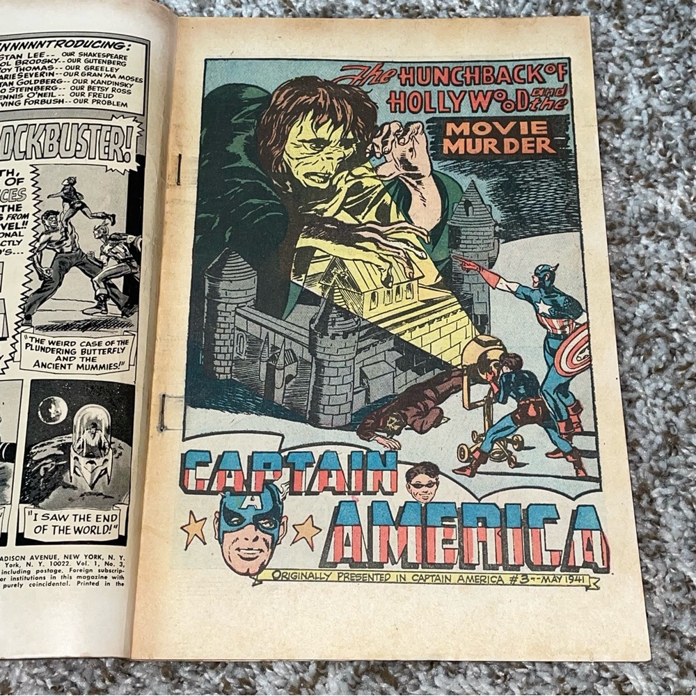 VINTAGE 1966 MARVEL FANTASY MASTERPIECES Captain America Comic #3 - Picture 6 of 10